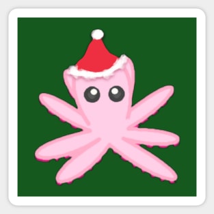 🐙 Octopus in a Santa Hat Sticker